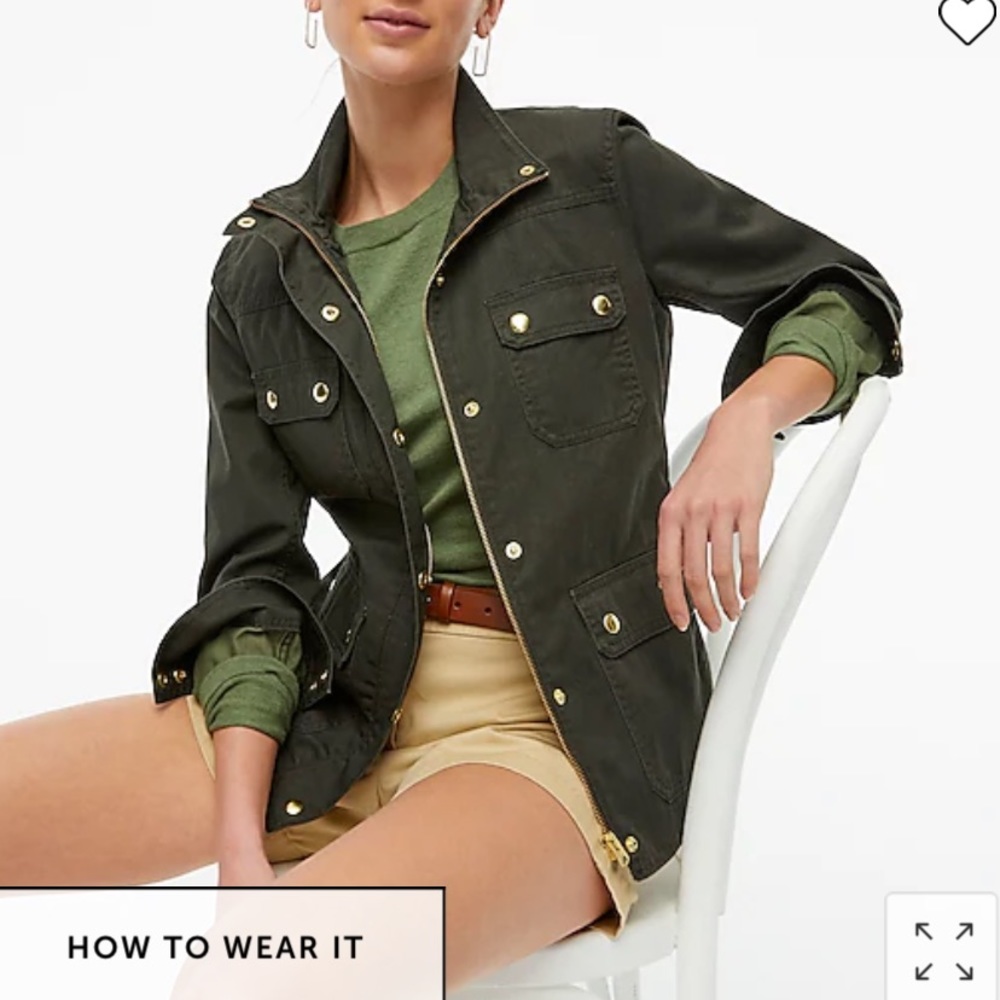 J.Crew Downtown Field Jacket-Mossy brown